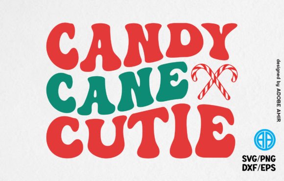 Christmas Candy Cane Cutie Retro SVG Review