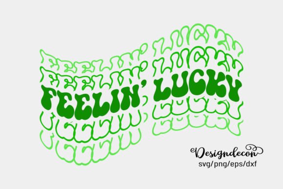 Feeling Lucky Mirrored Text Retro Svg Review
