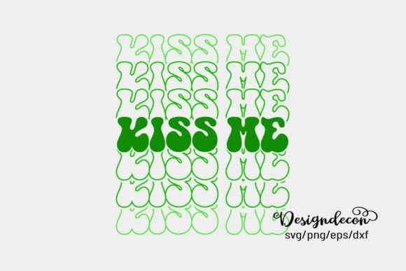 Kiss Me Mirrored Repeat Text Retro Svg Review