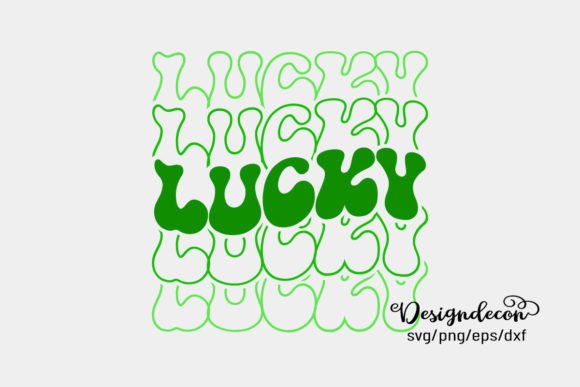Lucky Mirrored Repeat Text Retro Svg Review