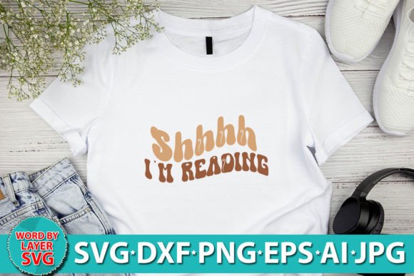 Shhhh I m Reading RETRO SVG: A Designer's Stitch Test